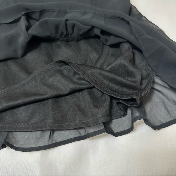 Draper James dress Black Long Sleeve size large tie Neck Flounce Shift Dress NWT - Picture 6 of 10